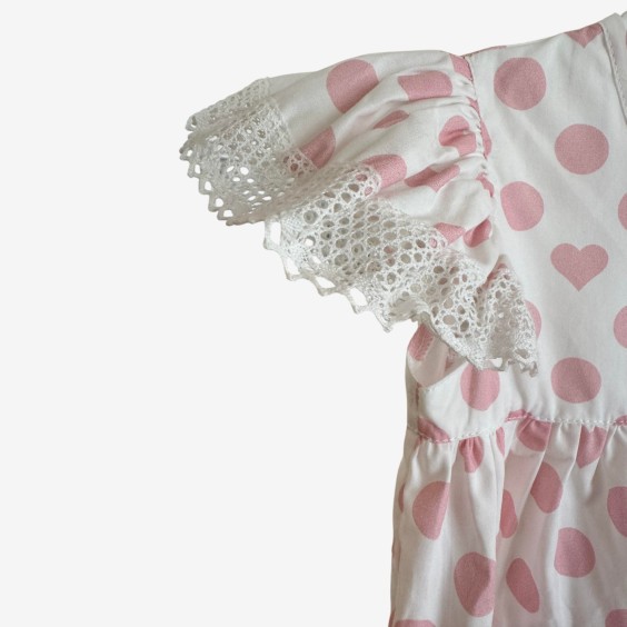 Pink polka dot dress