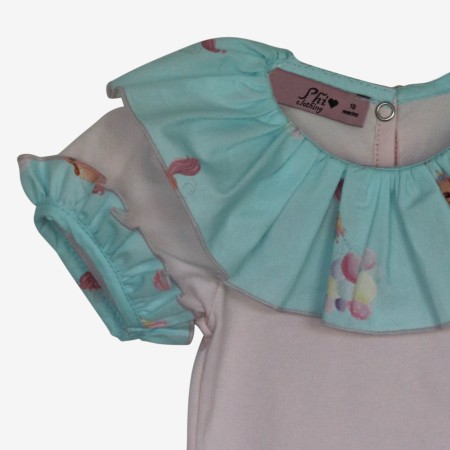 Bodysuit/T-shirt with unicorn collar Bodysuit/T-shirt with unicorn collar