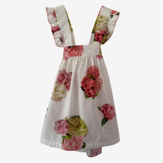 Hydrangeas pinafore dress