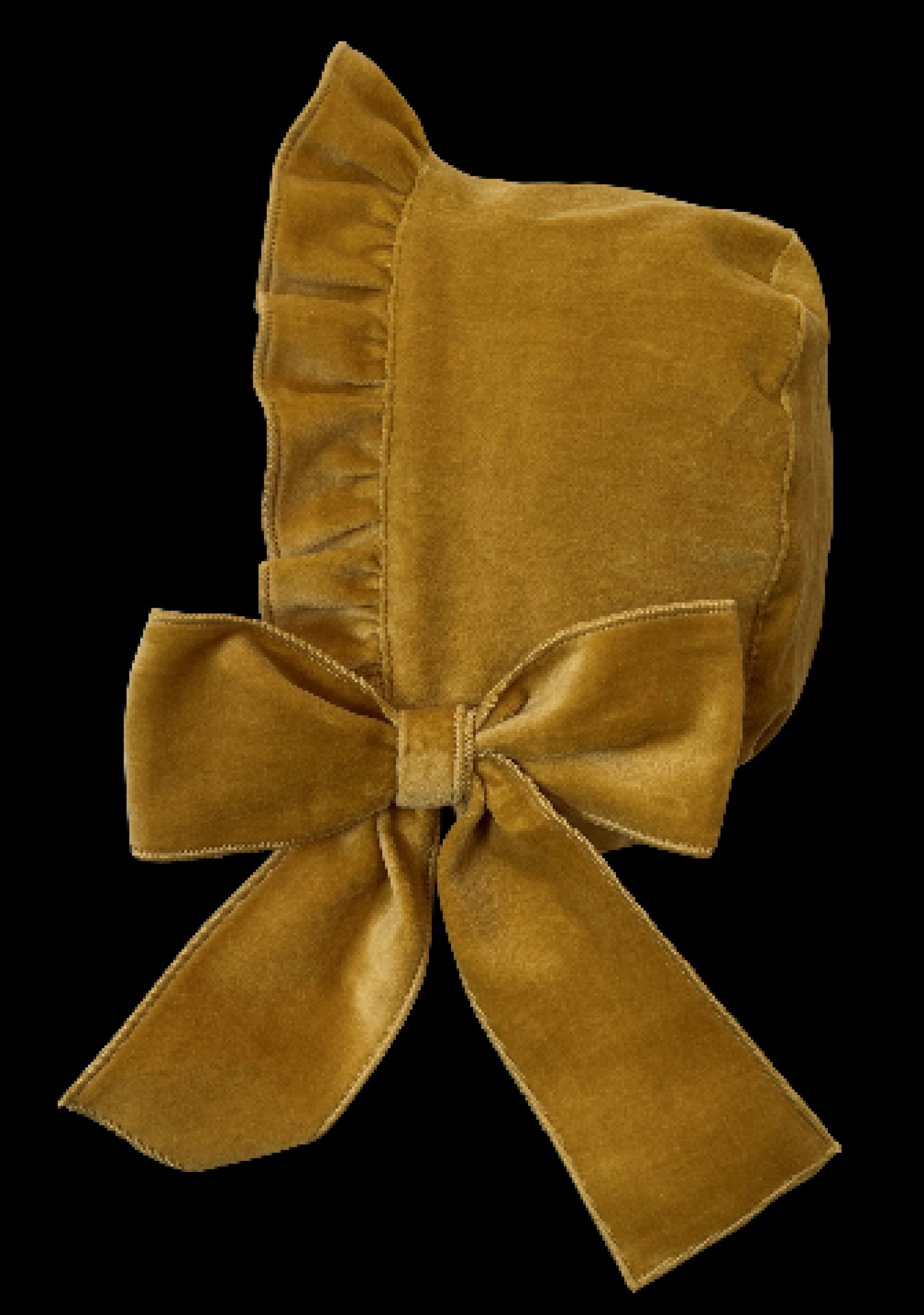 Mustard velvet bonnet