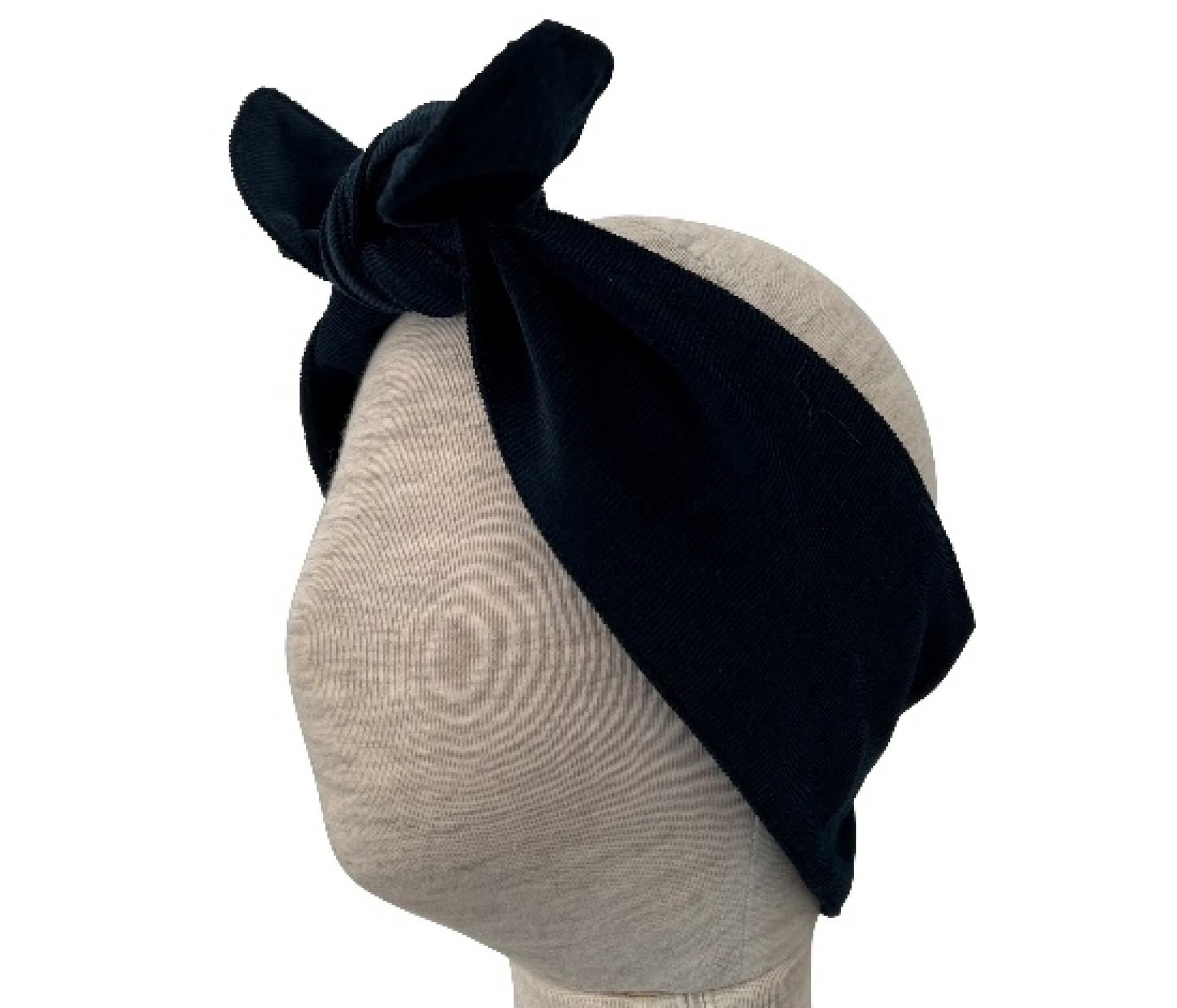 Ruban pour cheveux bombazine navy