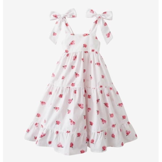 Roses dress with bow