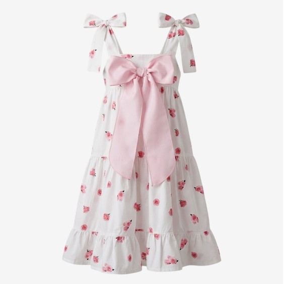 Roses dress with bow