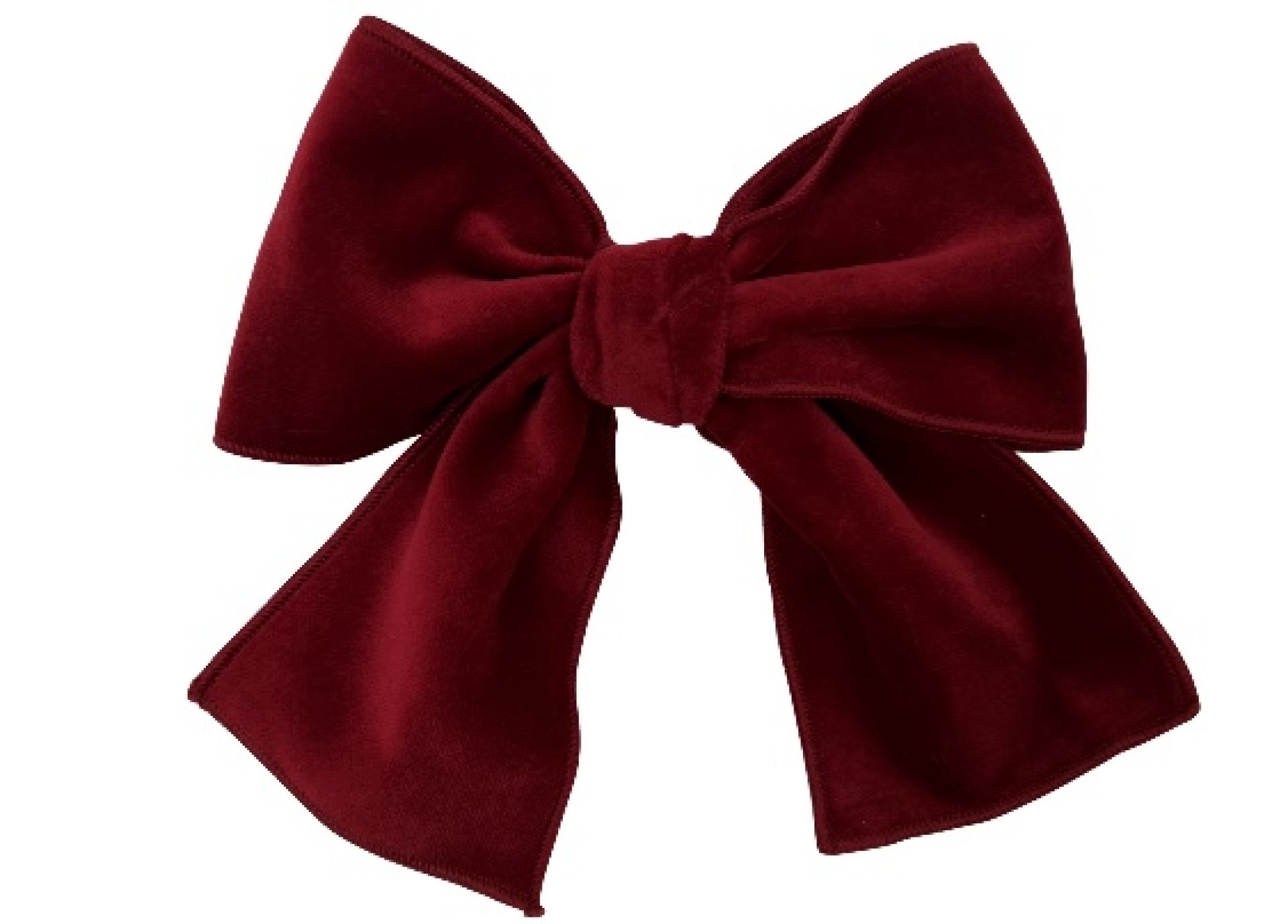 Bordeaux velvet hair bow