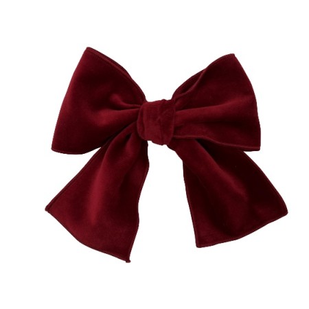 Bordeaux velvet hair bow