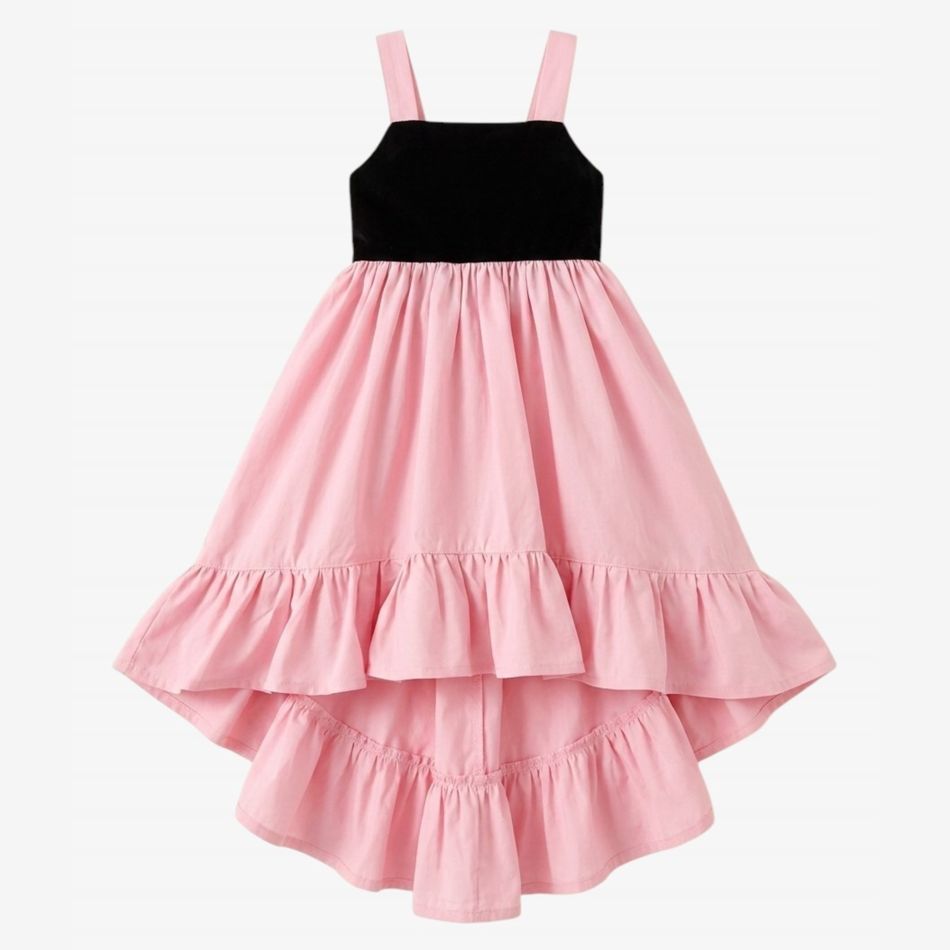 Robe rose et noir avec nœud