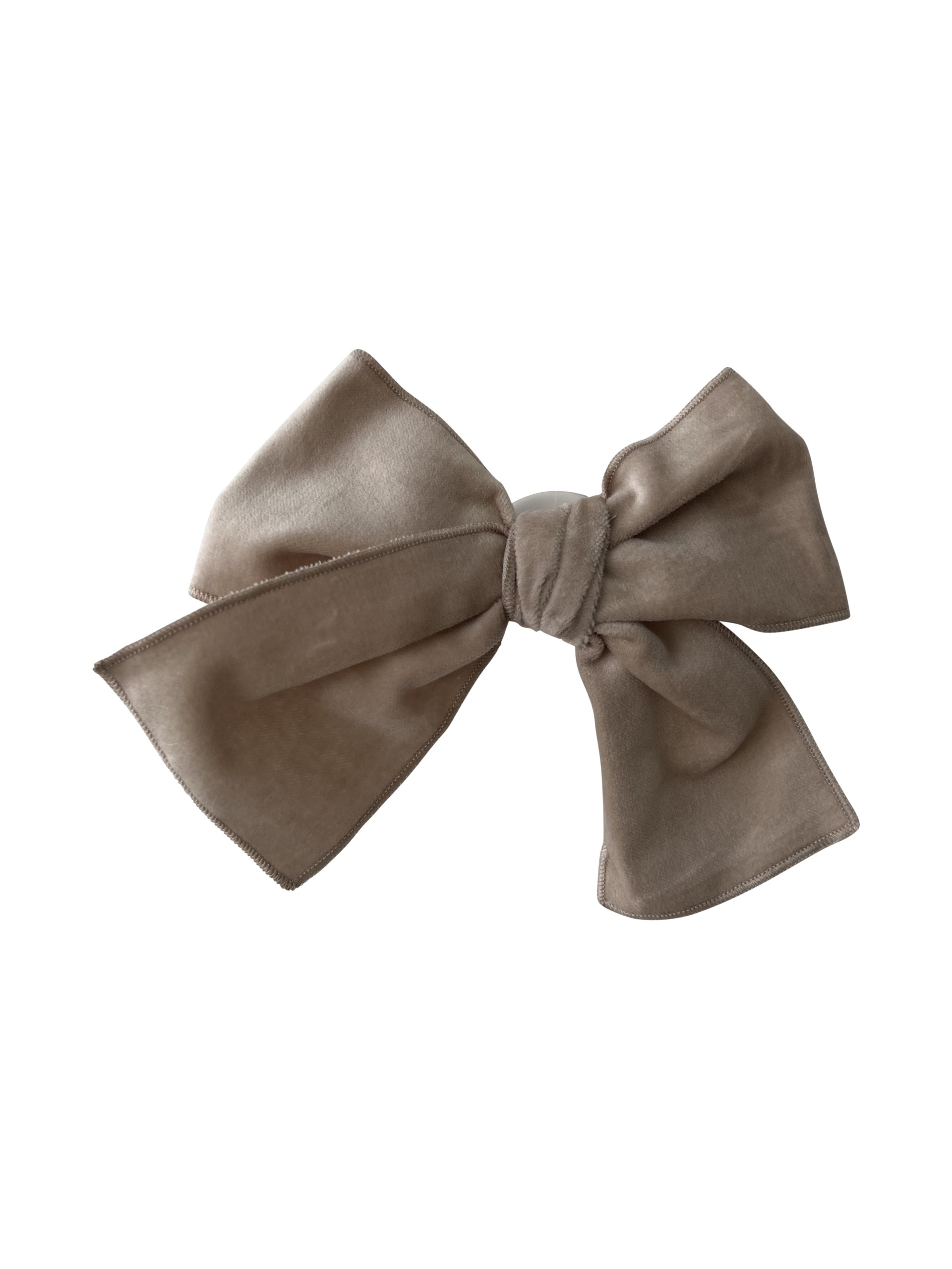 Noeud a cheveuax velours beige