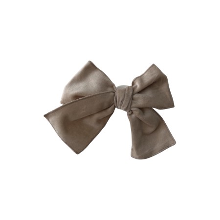 Noeud a cheveuax velours beige Noeud a cheveuax velours beige