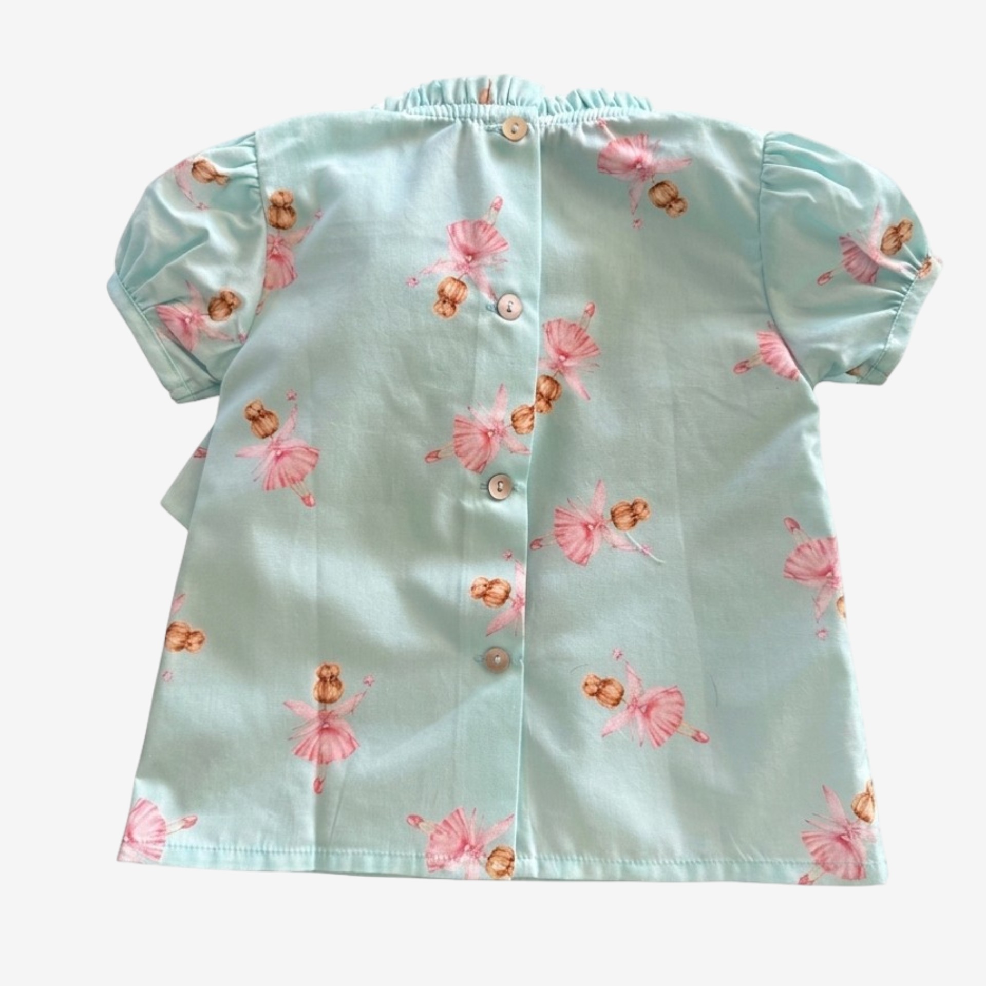 blue with ballerinas blouse