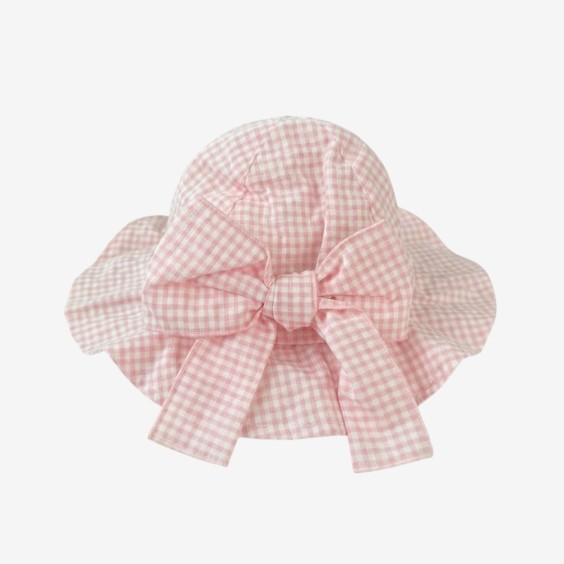 Pink vichy sun hat