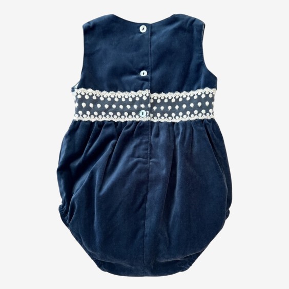 Blue Romper with lace