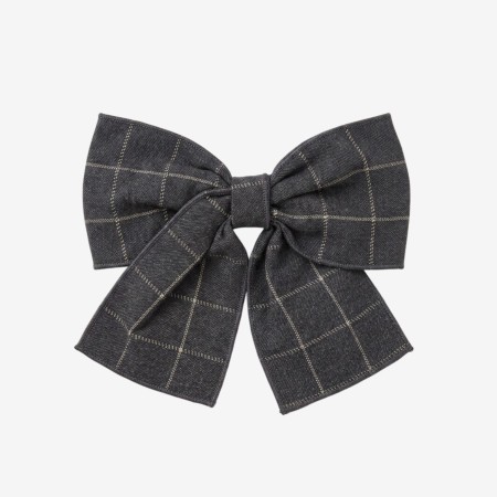 Grey bow with gold stripe Grey bow with gold stripe