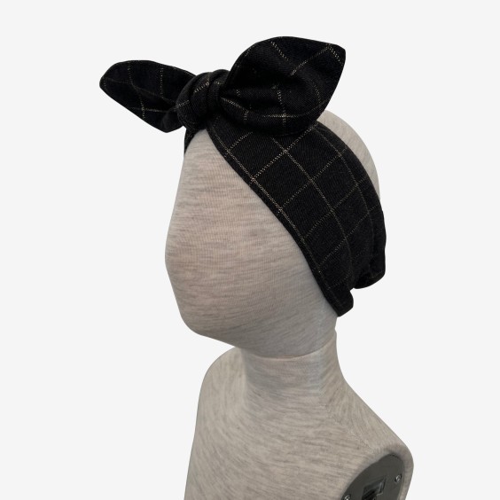 Gray plaid hairband