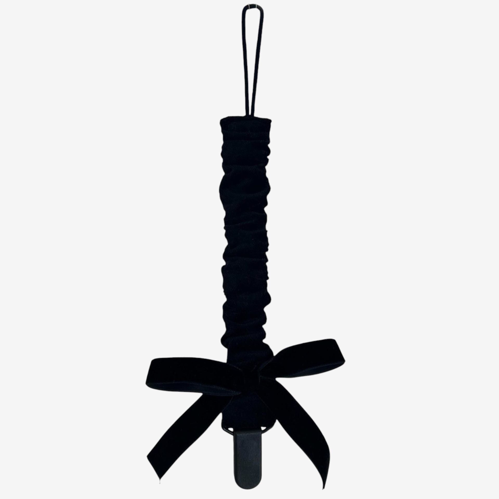 Black velvet dummy clip