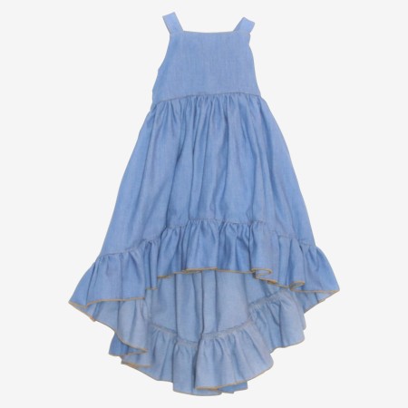 Asymmetrical denim dress