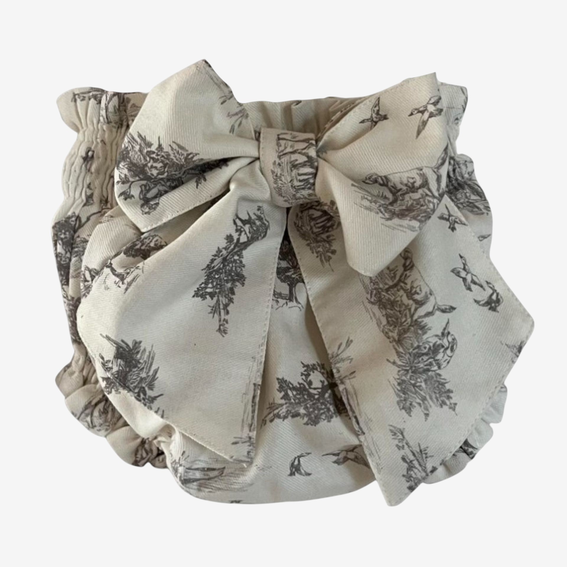 Culotte toile de jouy gris