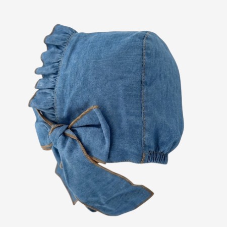 Blue denim bonnet