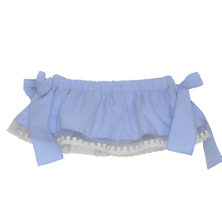Bloomer oxford bleu avec dentelle Bloomer oxford bleu avec dentelle