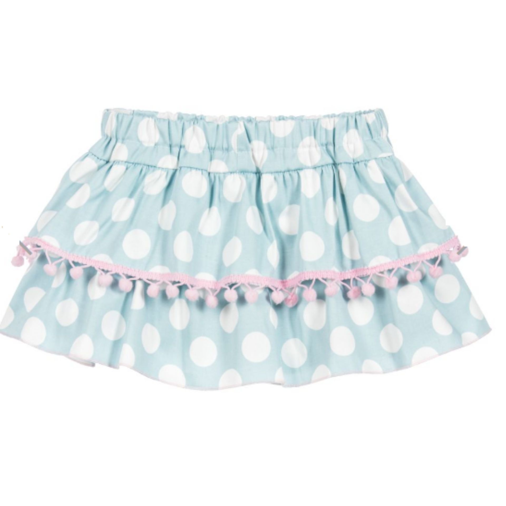 Blue with polka dots skort