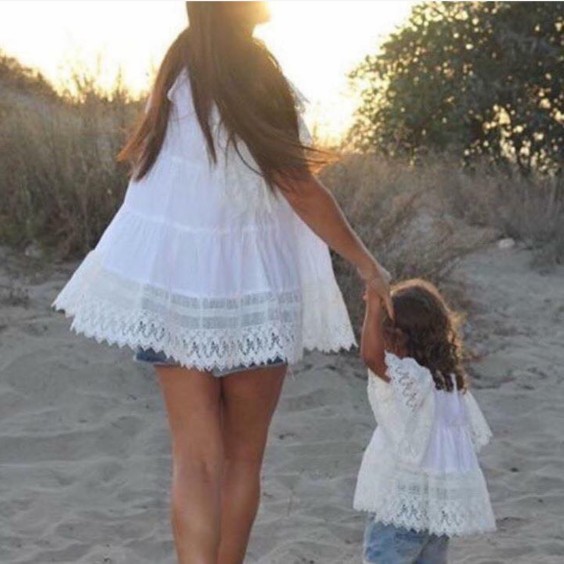 White lace tunic