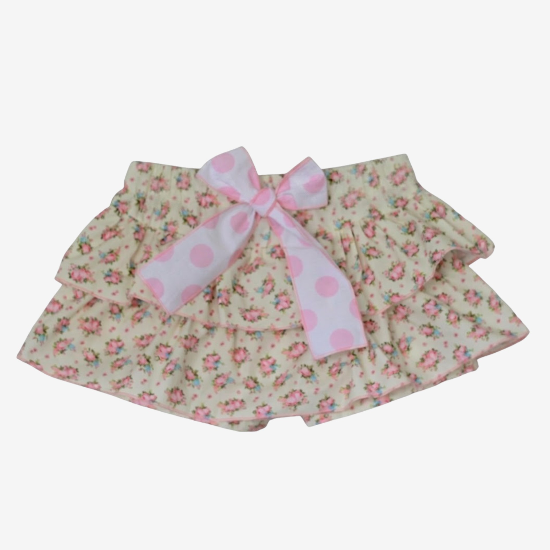 Yellow Flowers frill skirt