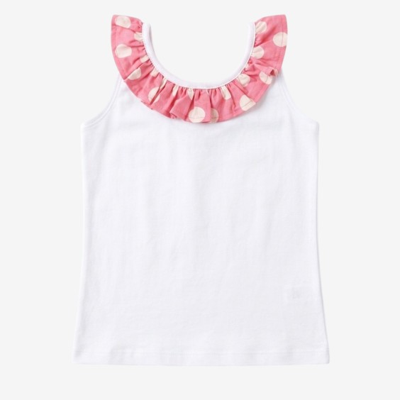 Coral dots Back bow T-shirt