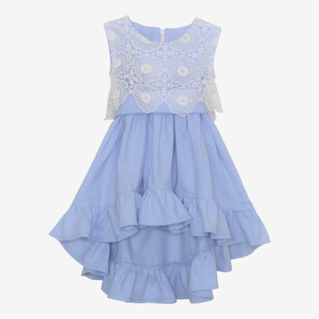Robe bleu oxford avec dentelle Robe bleu oxford avec dentelle