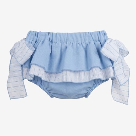 Blue Oxford two frill  bloomer