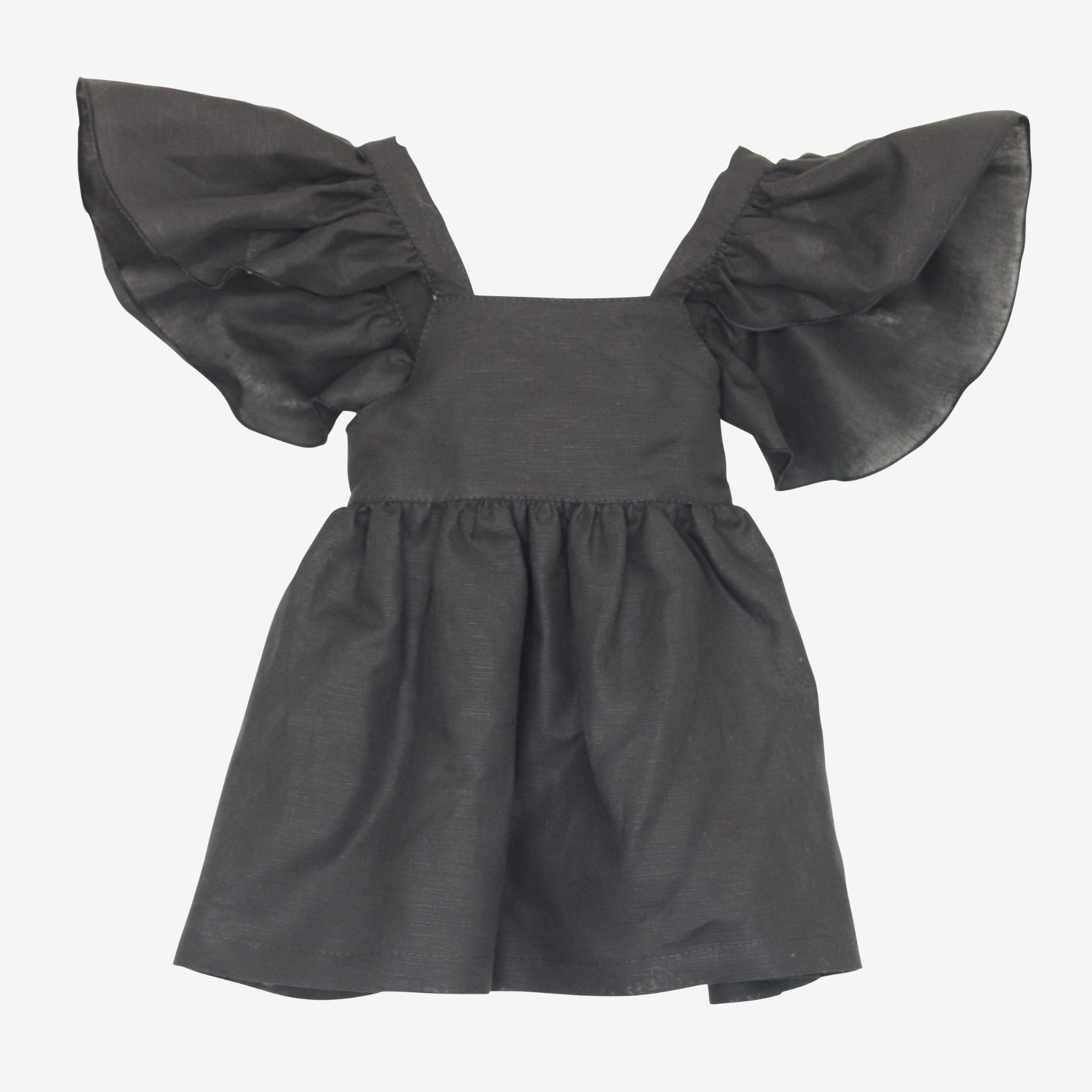 Black linen dress 
