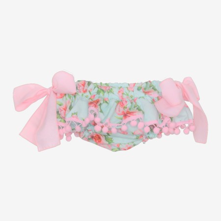Pink peony bloomer with pompom