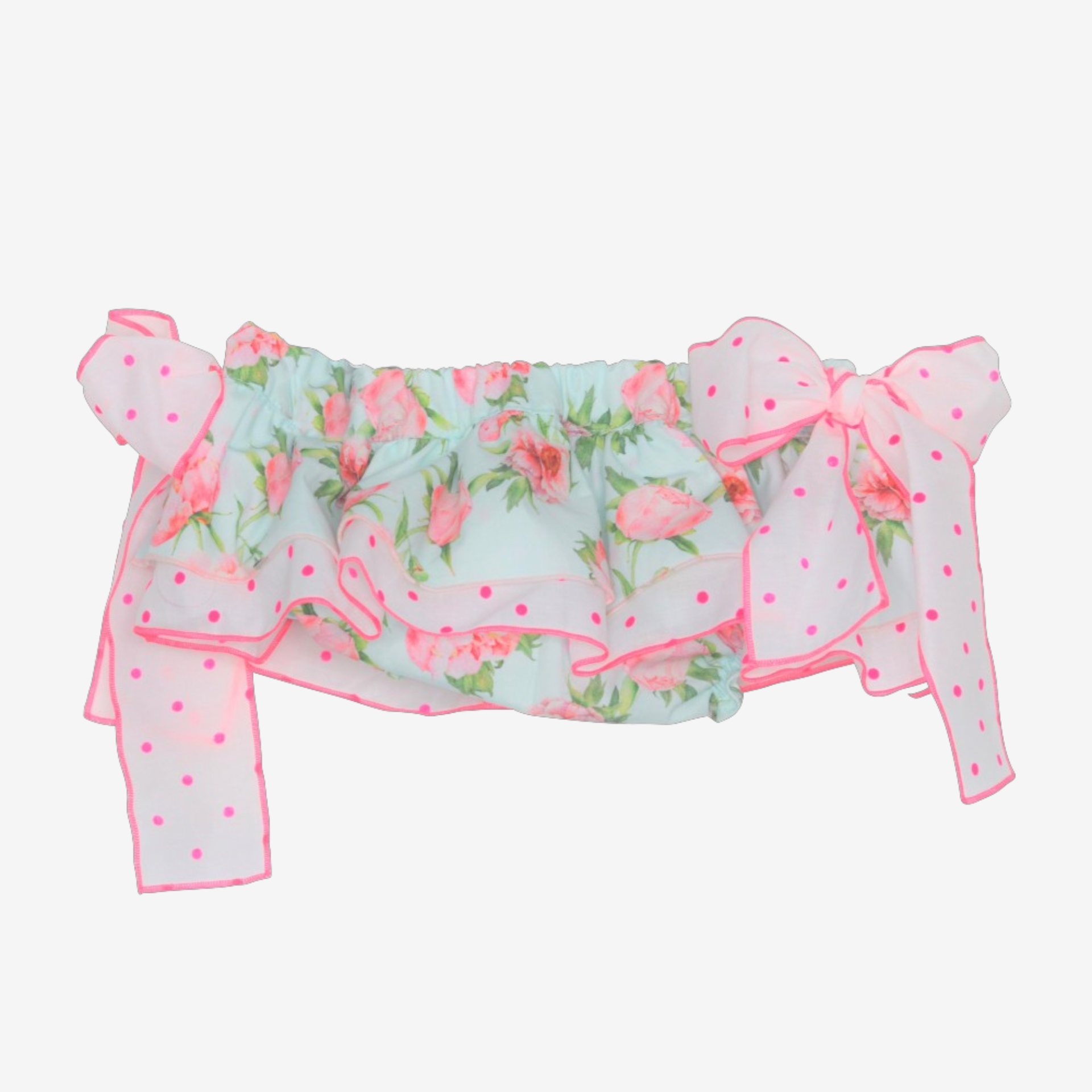 Pink peonies bloomer two ruffles