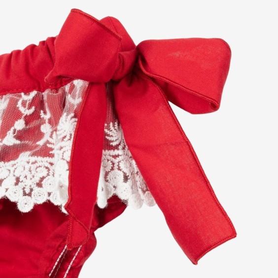 Tapa Fraldas vermelho com tule