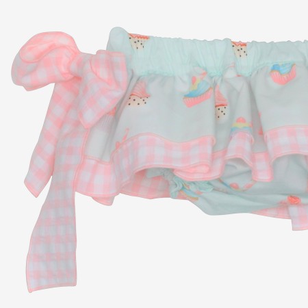 Cupcake bloomer with two ruffles