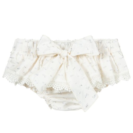 Ivory with silver plumeti bloomer Ivory with silver plumeti bloomer