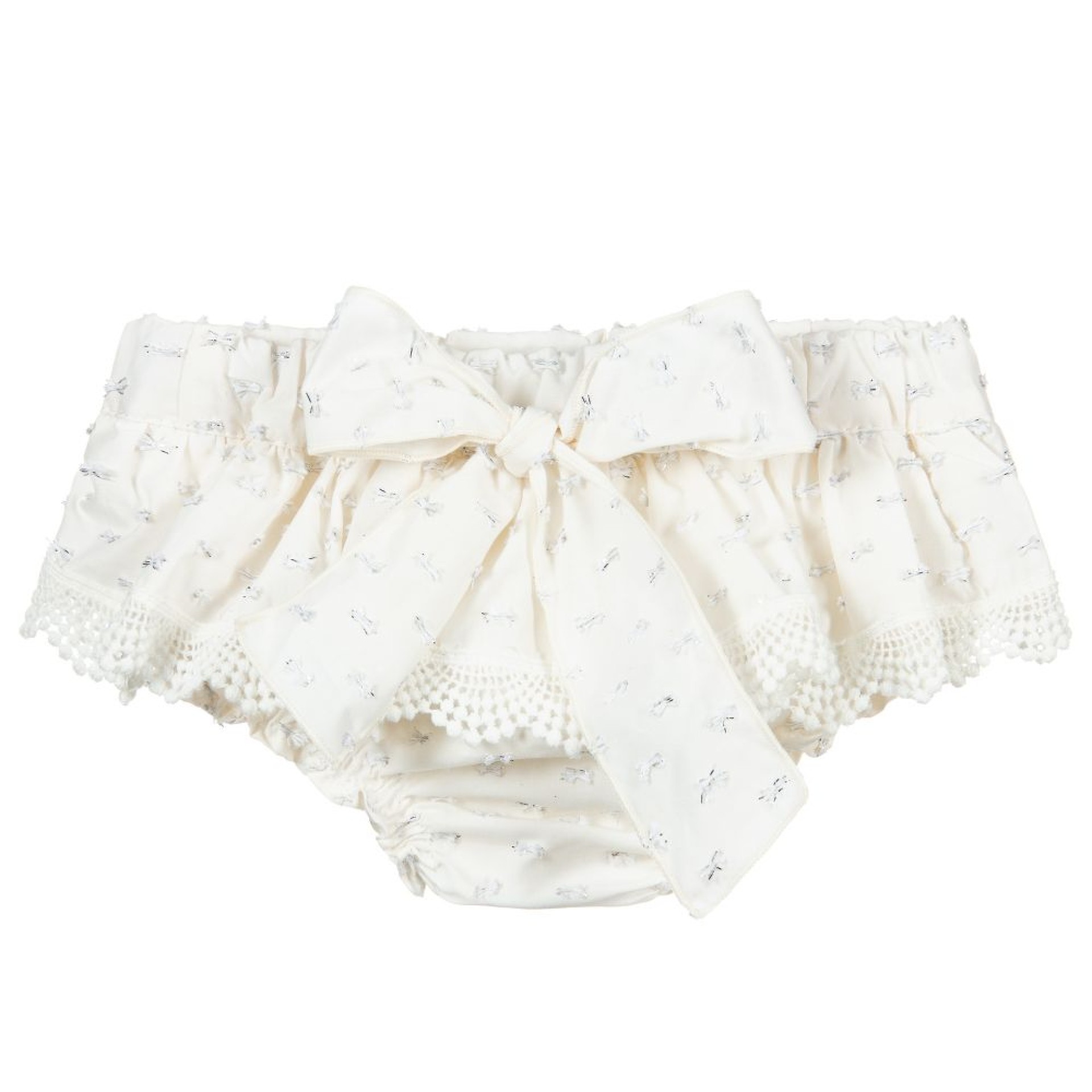 Ivory with silver plumeti bloomer
