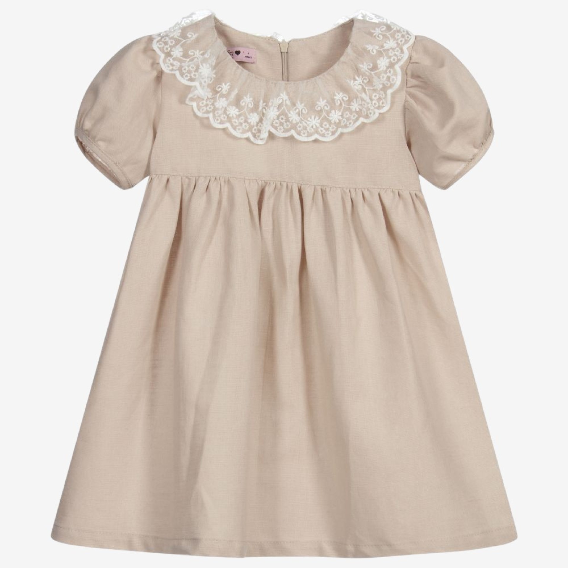 Robe en lin beige