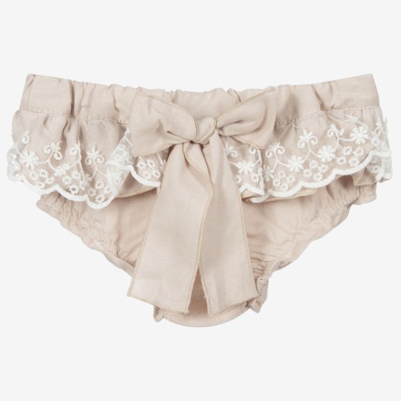Beige linen diaper cover