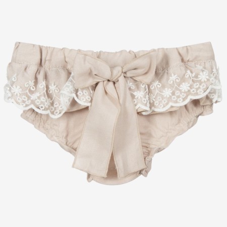 Beige linen diaper cover