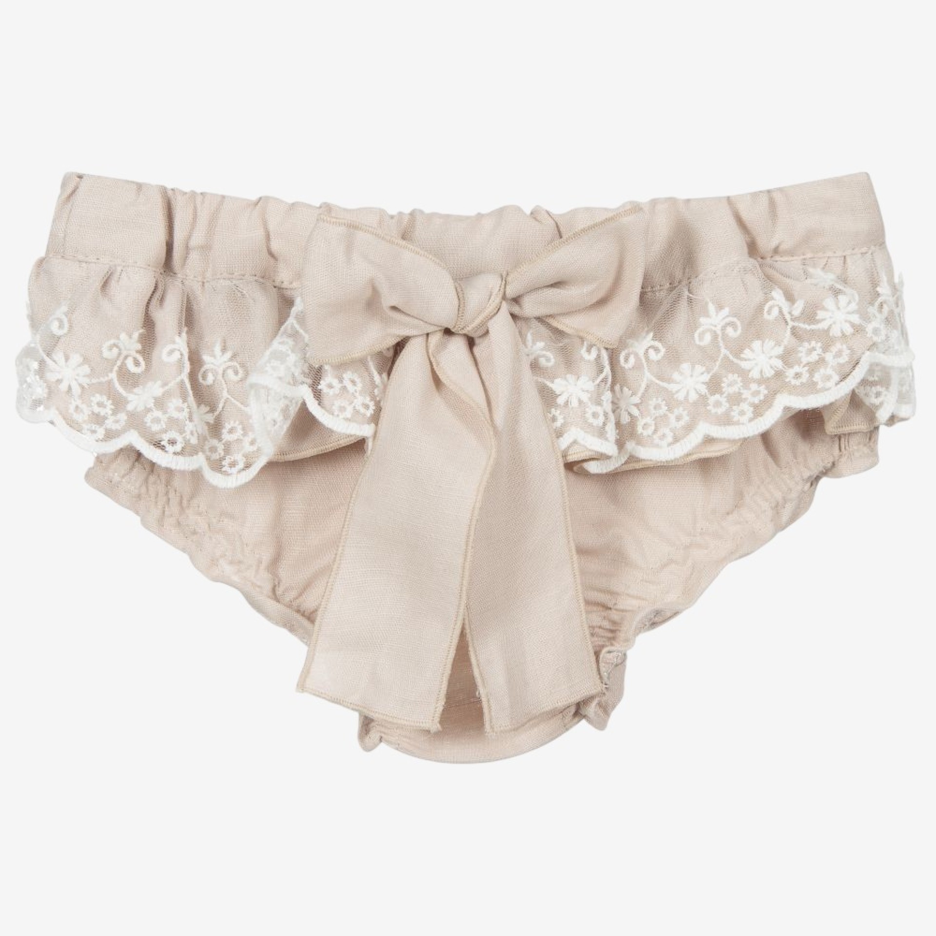Beige linen diaper cover