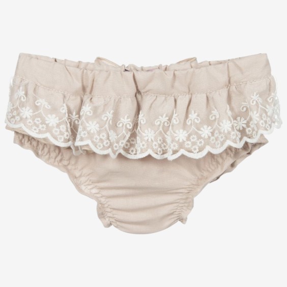 Beige linen diaper cover