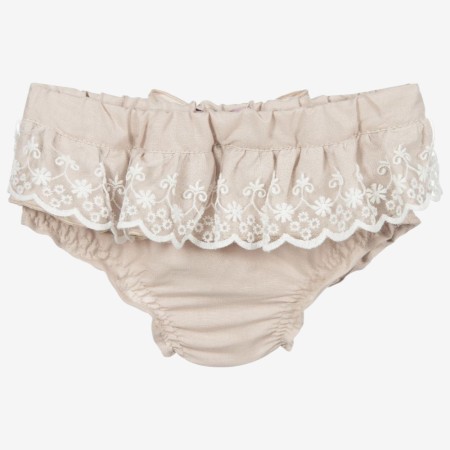 Beige linen diaper cover