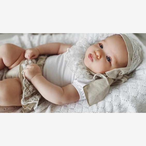 Beige linen diaper cover