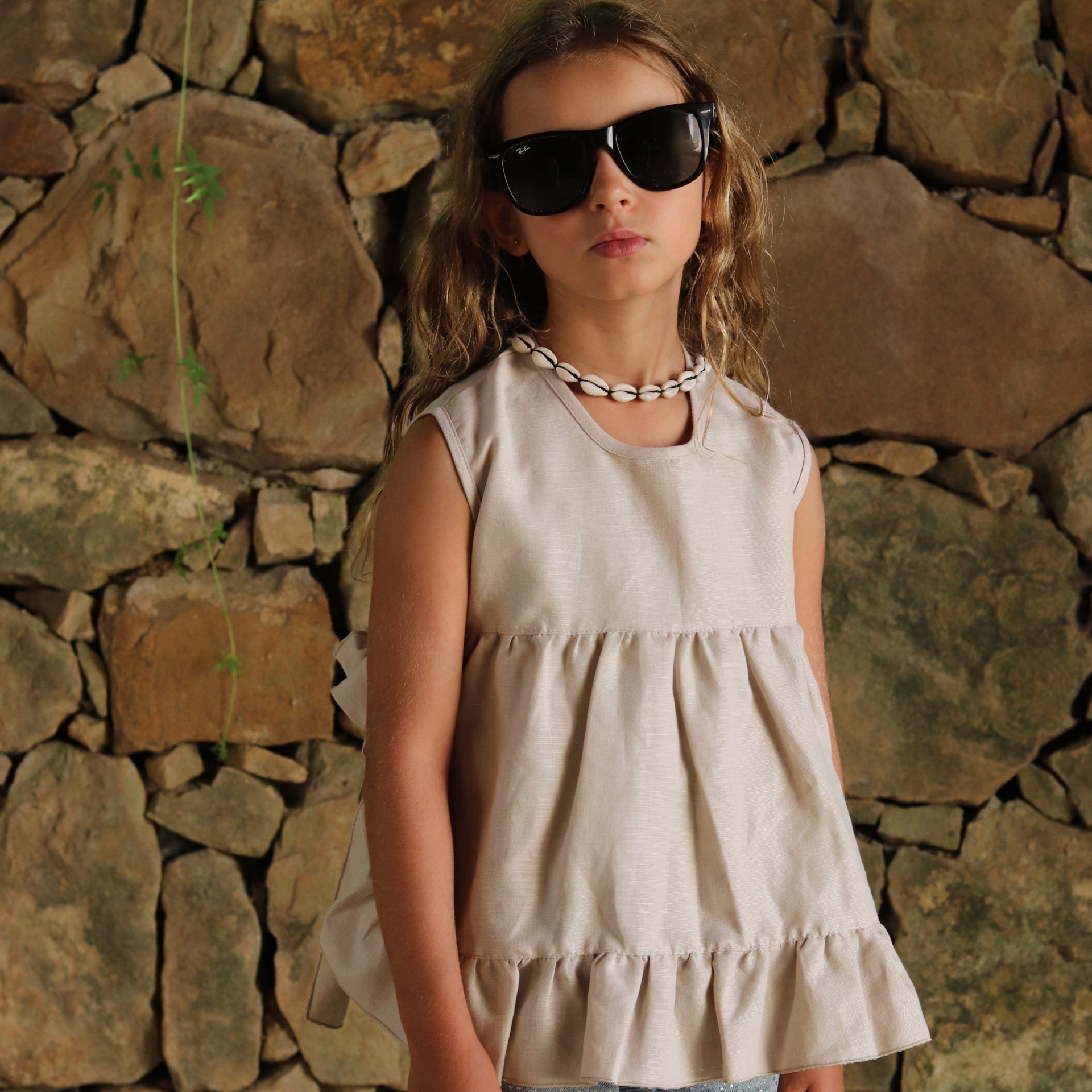 Beige linen tunic