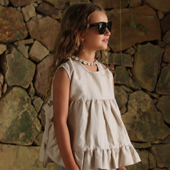 Beige linen tunic