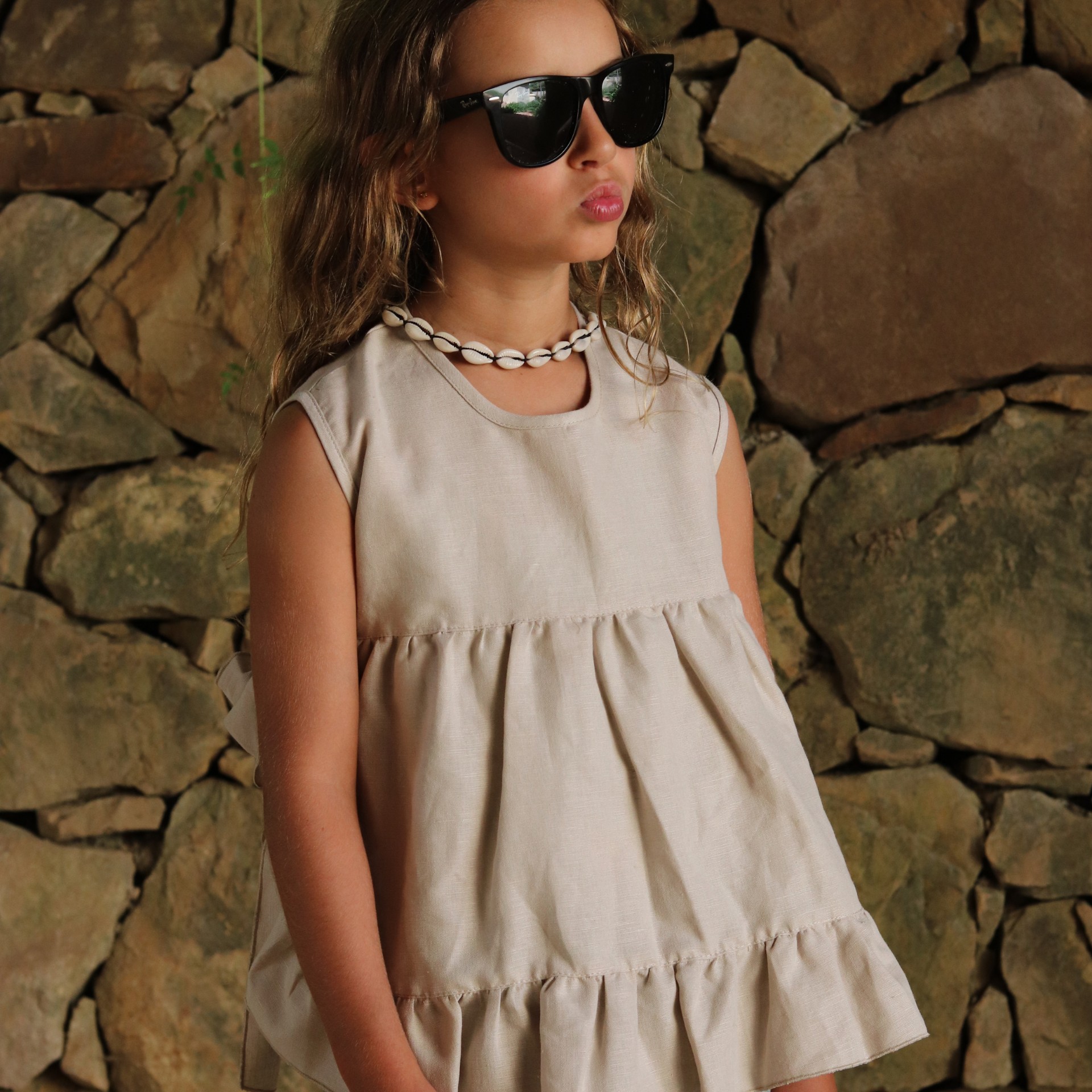 Beige linen tunic