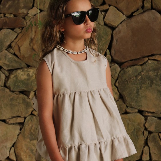 Beige linen tunic