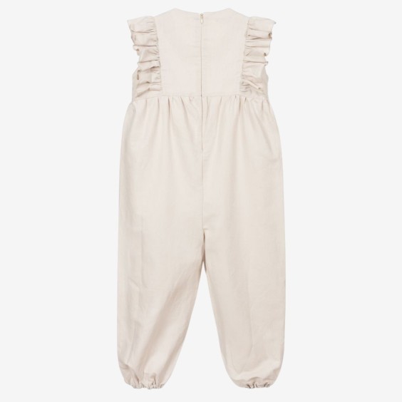 Beige linen jumpsuit