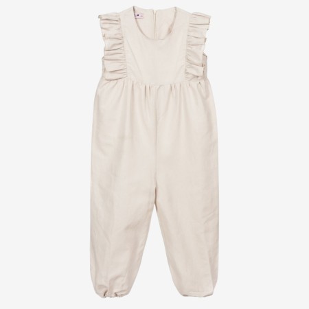 Beige linen jumpsuit