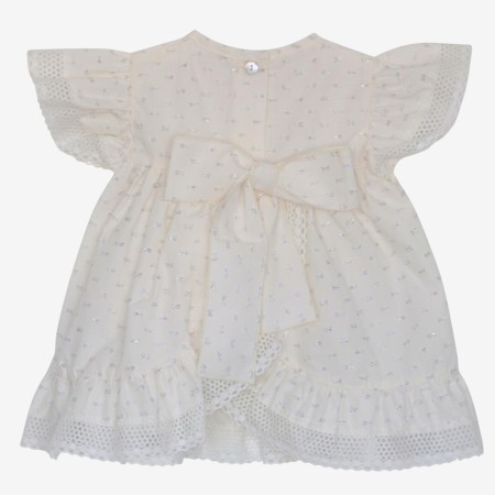 Silver plumeti tunic with lace Silver plumeti tunic with lace
