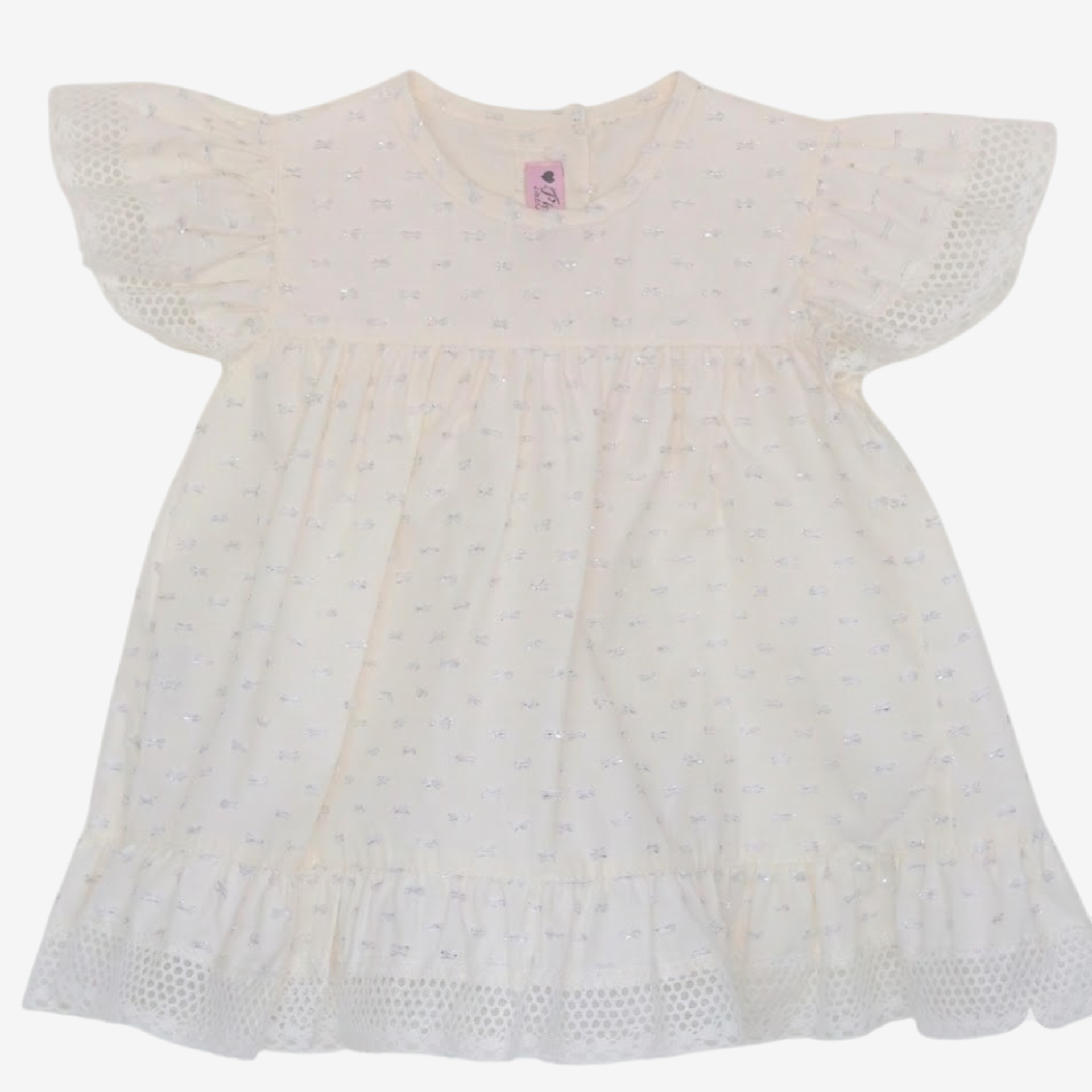 Silver plumeti tunic with lace